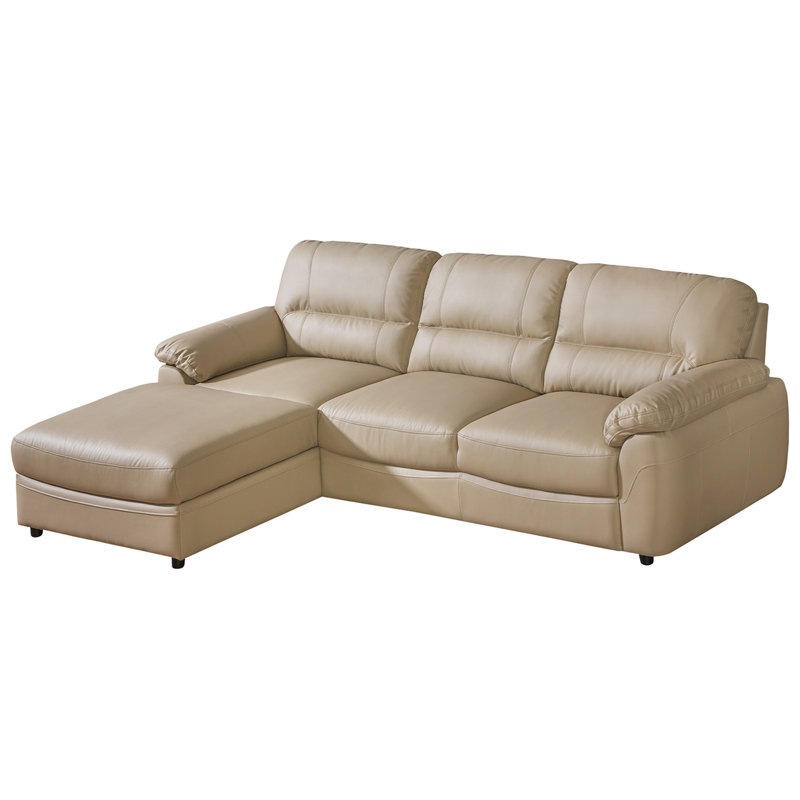 Latitude Run® Drome 108" Wide Faux Leather Sleeper Sofa & Chaise Wayfair
